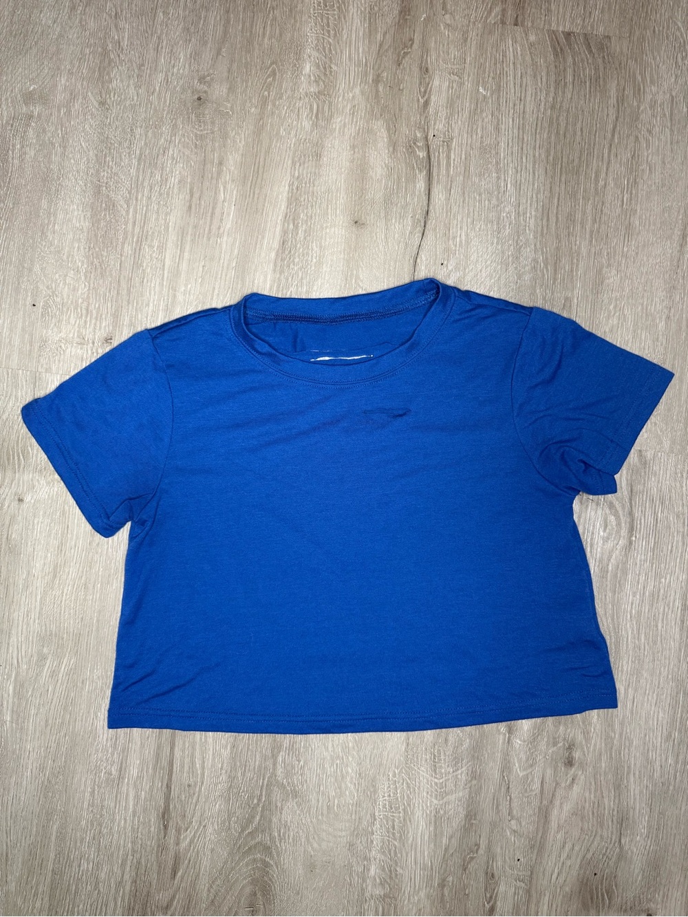 SHEIN Royal Blue Cropped Crew Tee